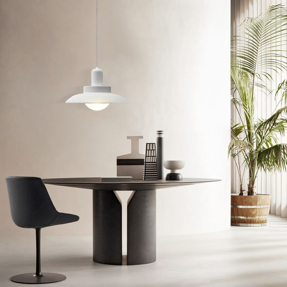 ALS714_Modern Outdoor Pendant Light - Metal Hooded Design